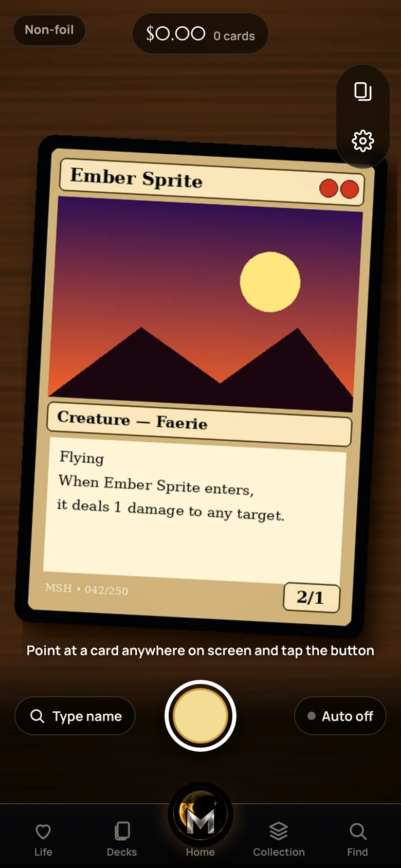 Manatable screen